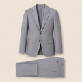 T6739 two-piece suit — Gray merino wool