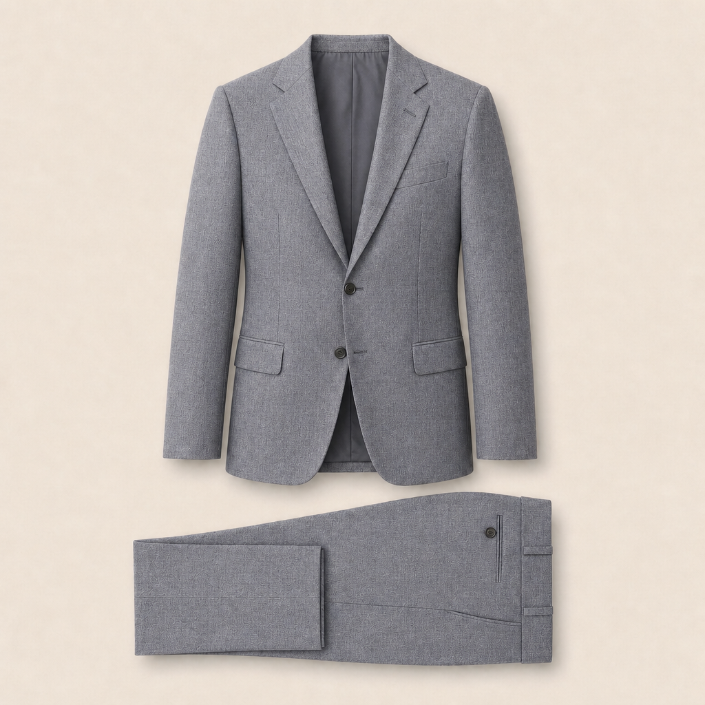 T6740 two-piece suit — Dark Gray merino wool