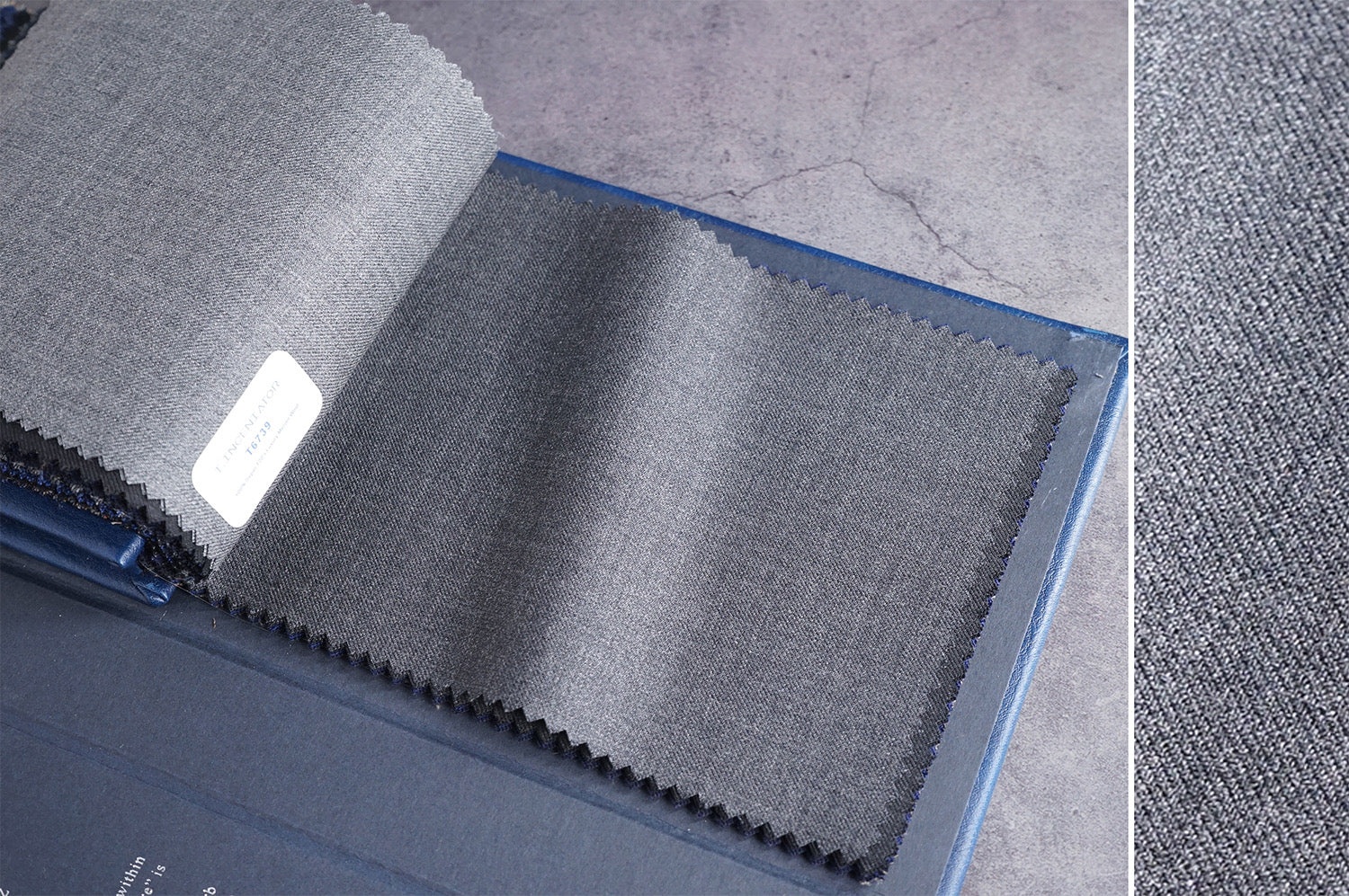 T6740 fabric swatch — Dark Gray , 280 gsm, Draperì Corsini