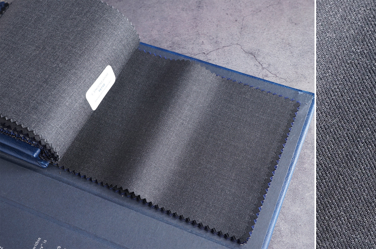 T6741 fabric swatch — Dark Gray , 280 gsm, Draperì Corsini