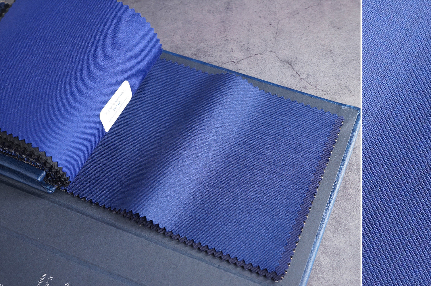 T6744 fabric swatch — Cobalt Blue , 280 gsm, Draperì Corsini