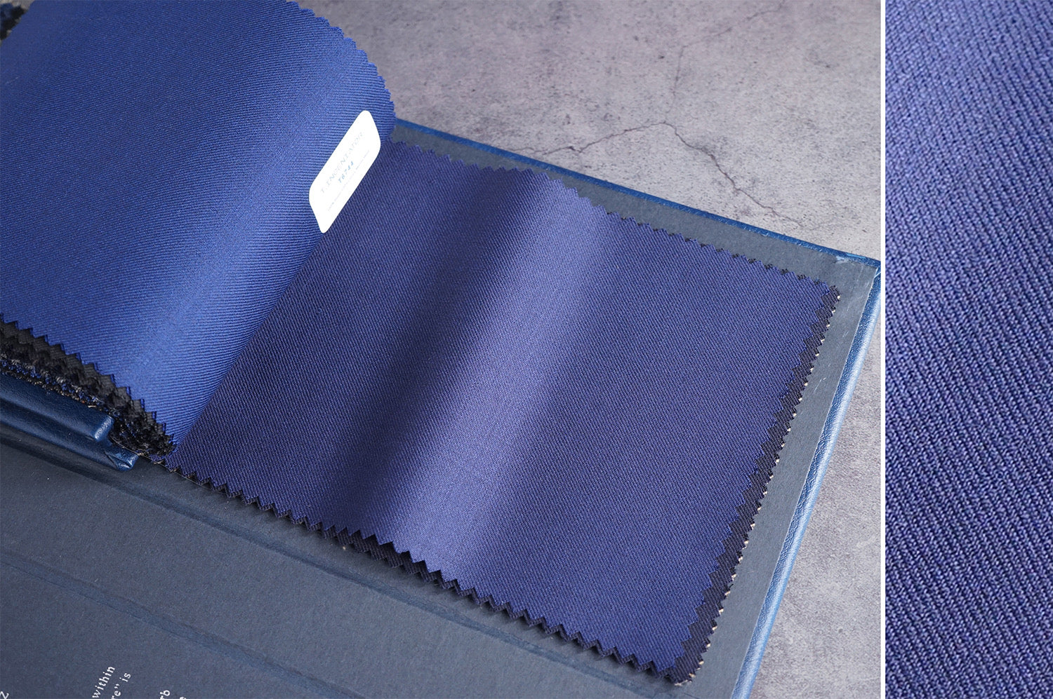 T6745 fabric swatch — Dark Navy , 280 gsm, Draperì Corsini