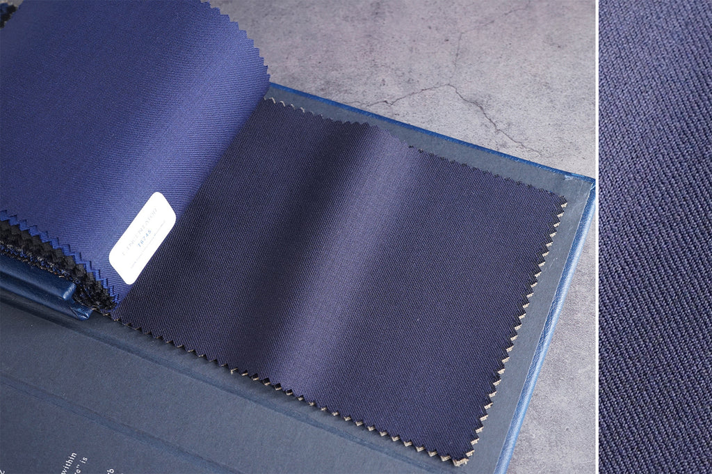 T6746 fabric swatch — Dark Navy , 280 gsm, Draperì Corsini