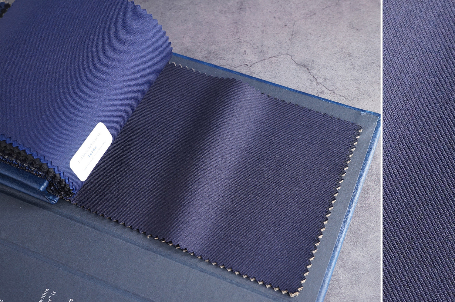 T6746 fabric swatch — Dark Navy , 280 gsm, Draperì Corsini