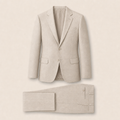 T6749 two-piece suit — Light Gray merino wool