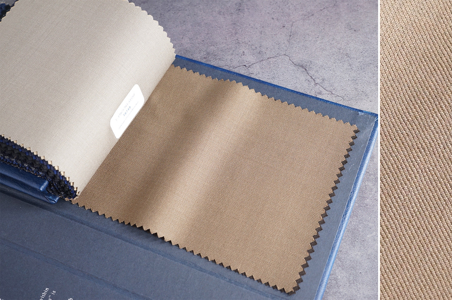 T6750 fabric swatch — Dark Navy , 280 gsm, Draperì Corsini
