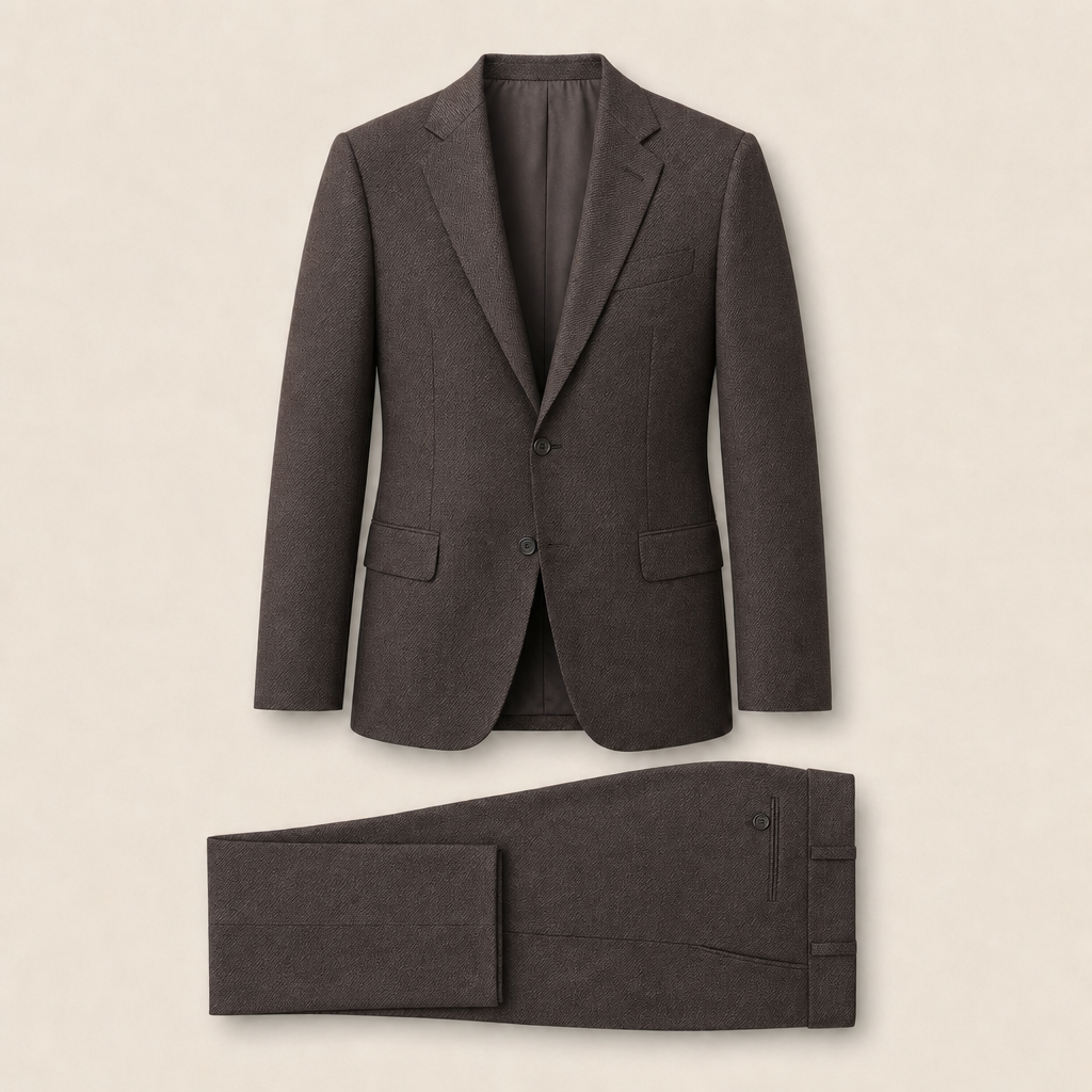 T6751 two-piece suit — Dark Gray merino wool