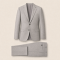 T7300 two-piece suit — Light Gray merino wool