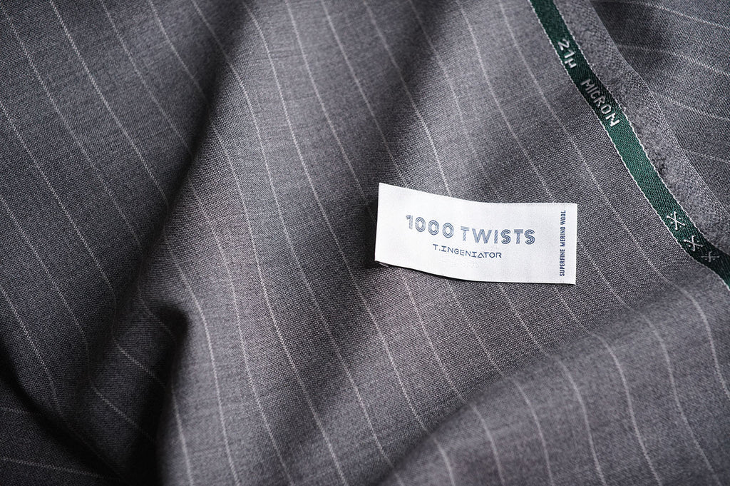 T7301 fabric swatch — Dark Navy , 290 gsm, Draperì Corsini