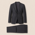 T7302 two-piece suit — Light Gray merino wool