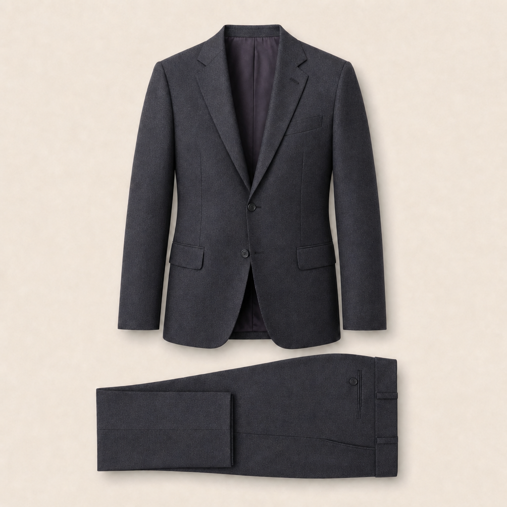 T7307 two-piece suit — Dark Navy merino wool