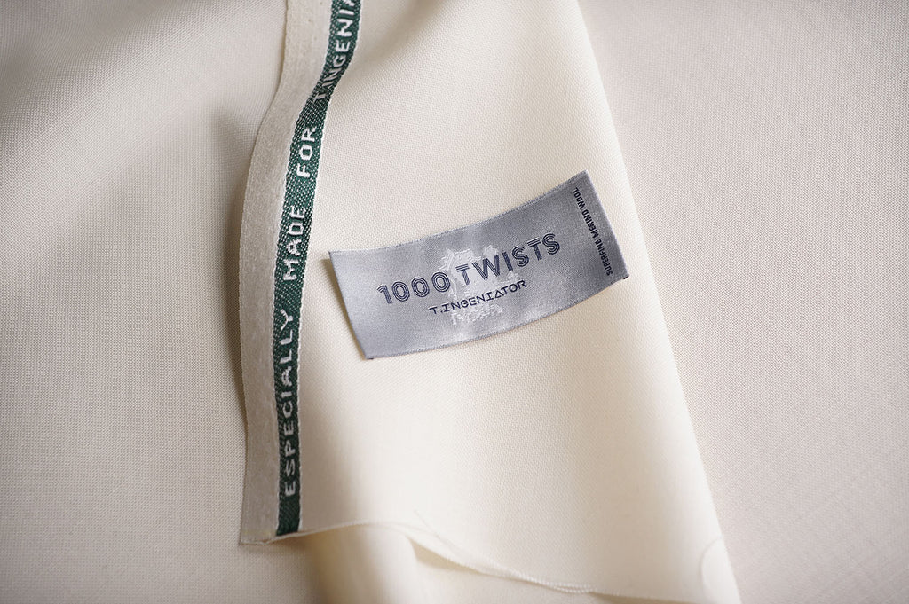 T7308 fabric swatch — Cream , 290 gsm, Draperì Corsini