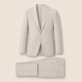 T7309 two-piece suit — Tan merino wool