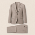 T7310 two-piece suit — Cream merino wool