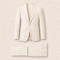 T7313 two-piece suit — Ivory merino wool