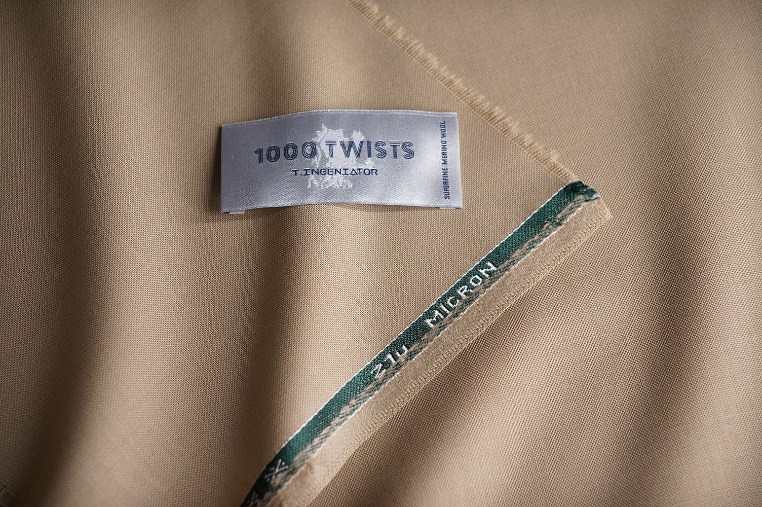 T7314 fabric swatch — Camel , 290 gsm, Draperì Corsini
