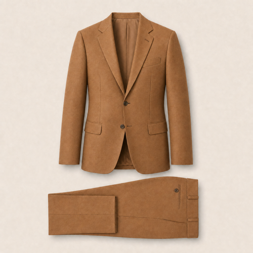T7317 two-piece suit — Cream merino wool