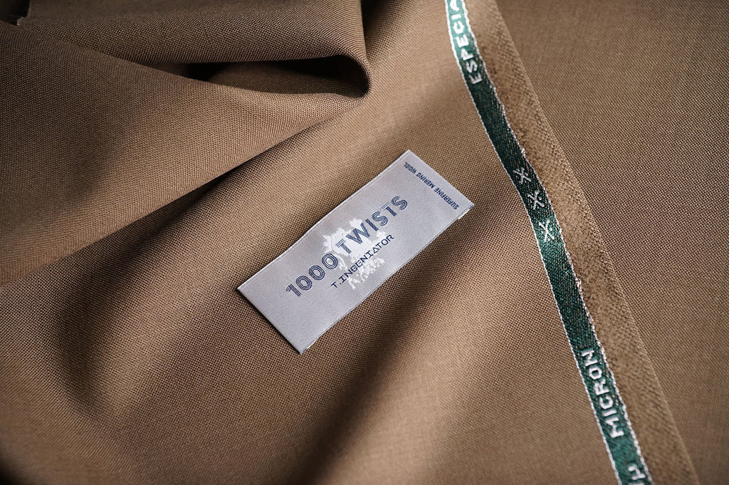 T7318 fabric swatch — Tan , 290 gsm, Draperì Corsini