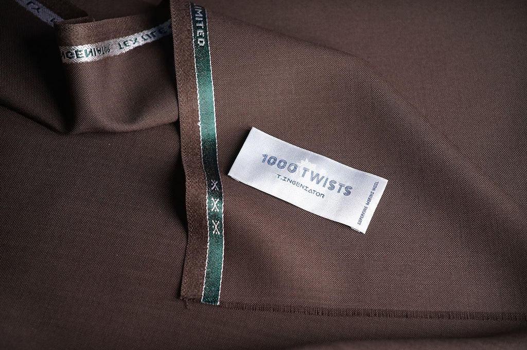 T7319 fabric swatch — Dark Brown , 290 gsm, Draperì Corsini