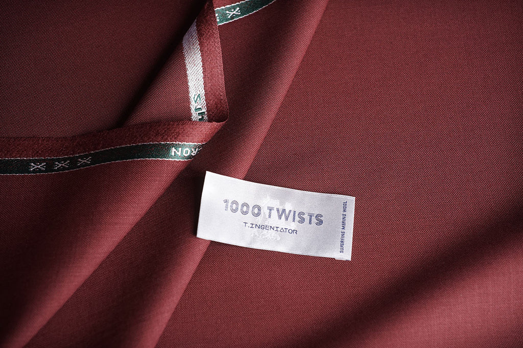 T7324 fabric swatch — Burgundy , 290 gsm, Draperì Corsini