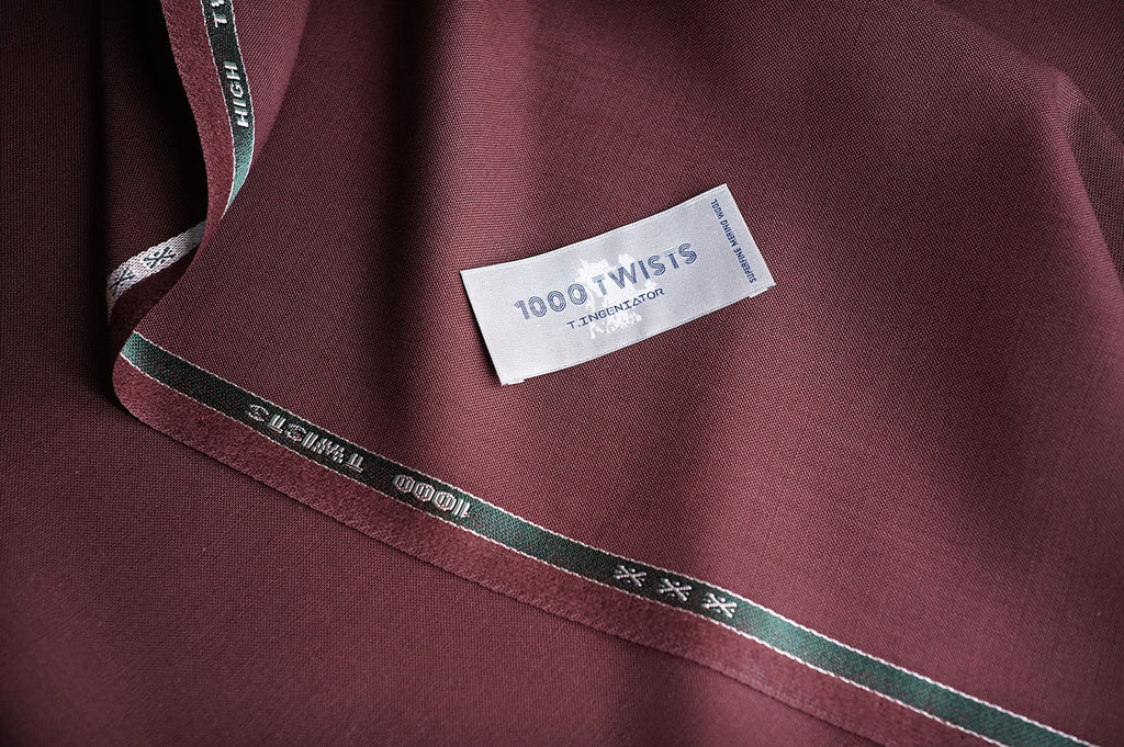 T7325 fabric swatch — Burgundy , 290 gsm, Draperì Corsini