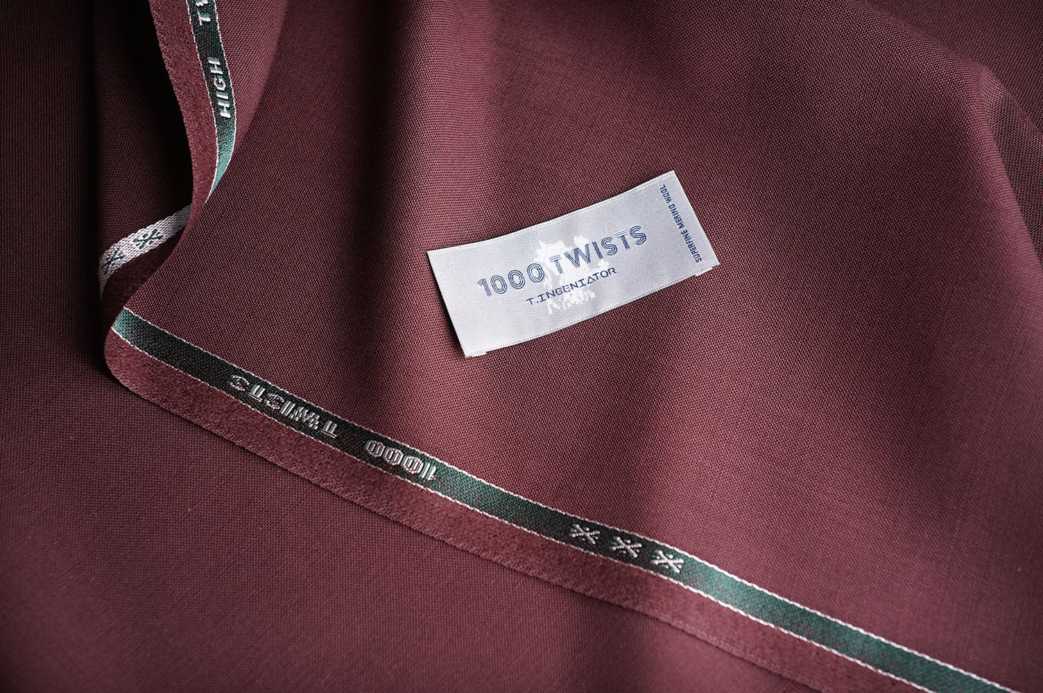 T7325 fabric swatch — Burgundy , 290 gsm, Draperì Corsini