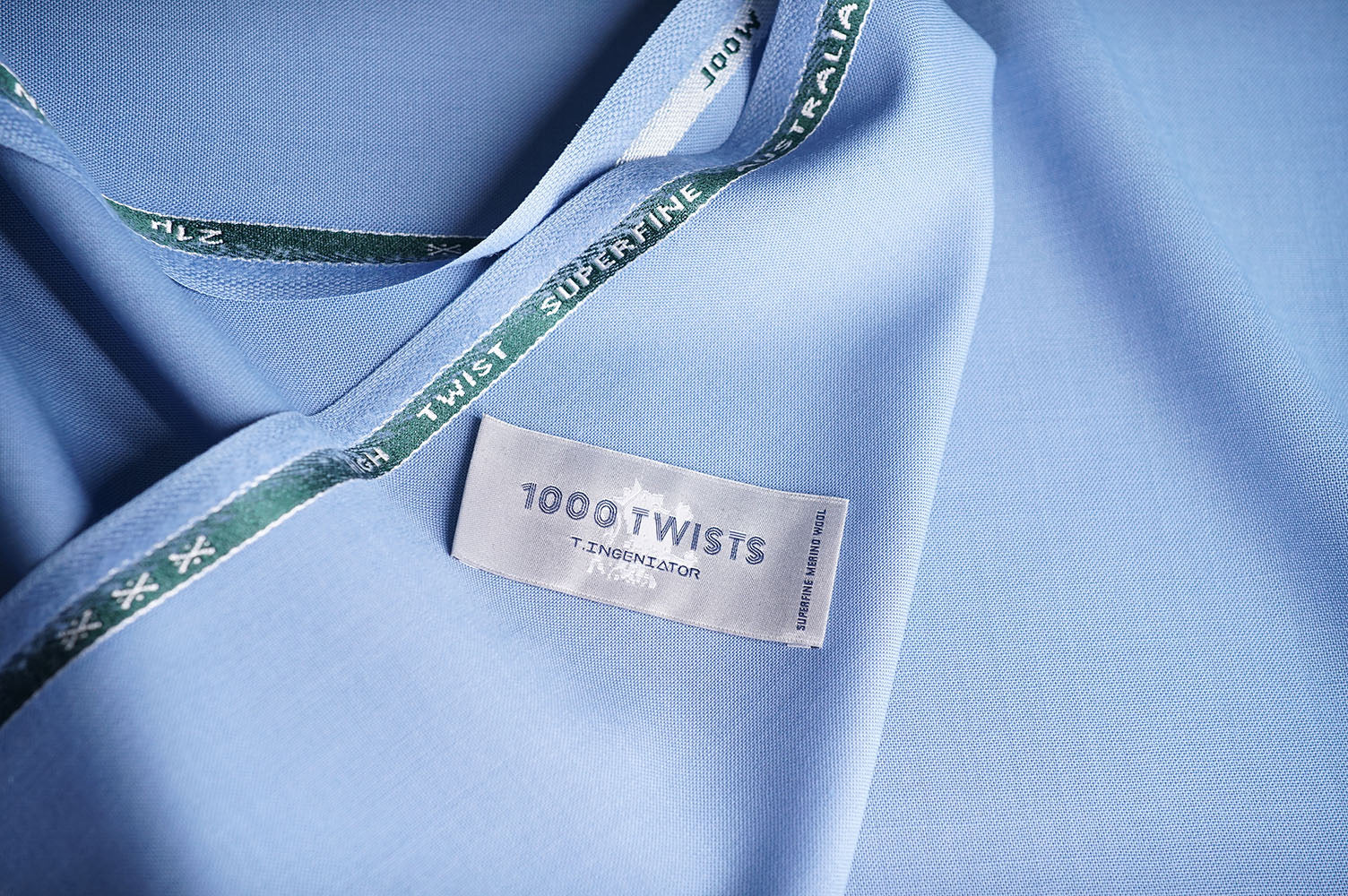 T7326 fabric swatch — Light Blue , 290 gsm, Draperì Corsini