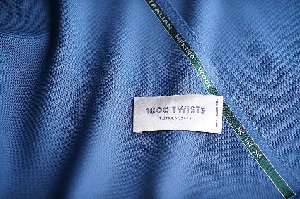 T7327 fabric swatch — Blue , 290 gsm, Draperì Corsini