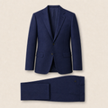 T7330 two-piece suit — Navy Blue merino wool