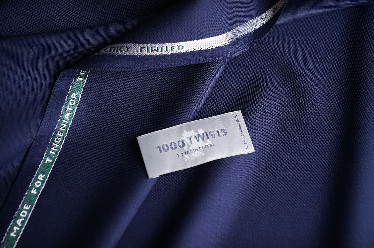 T7330 fabric swatch — Navy Blue , 290 gsm, Draperì Corsini