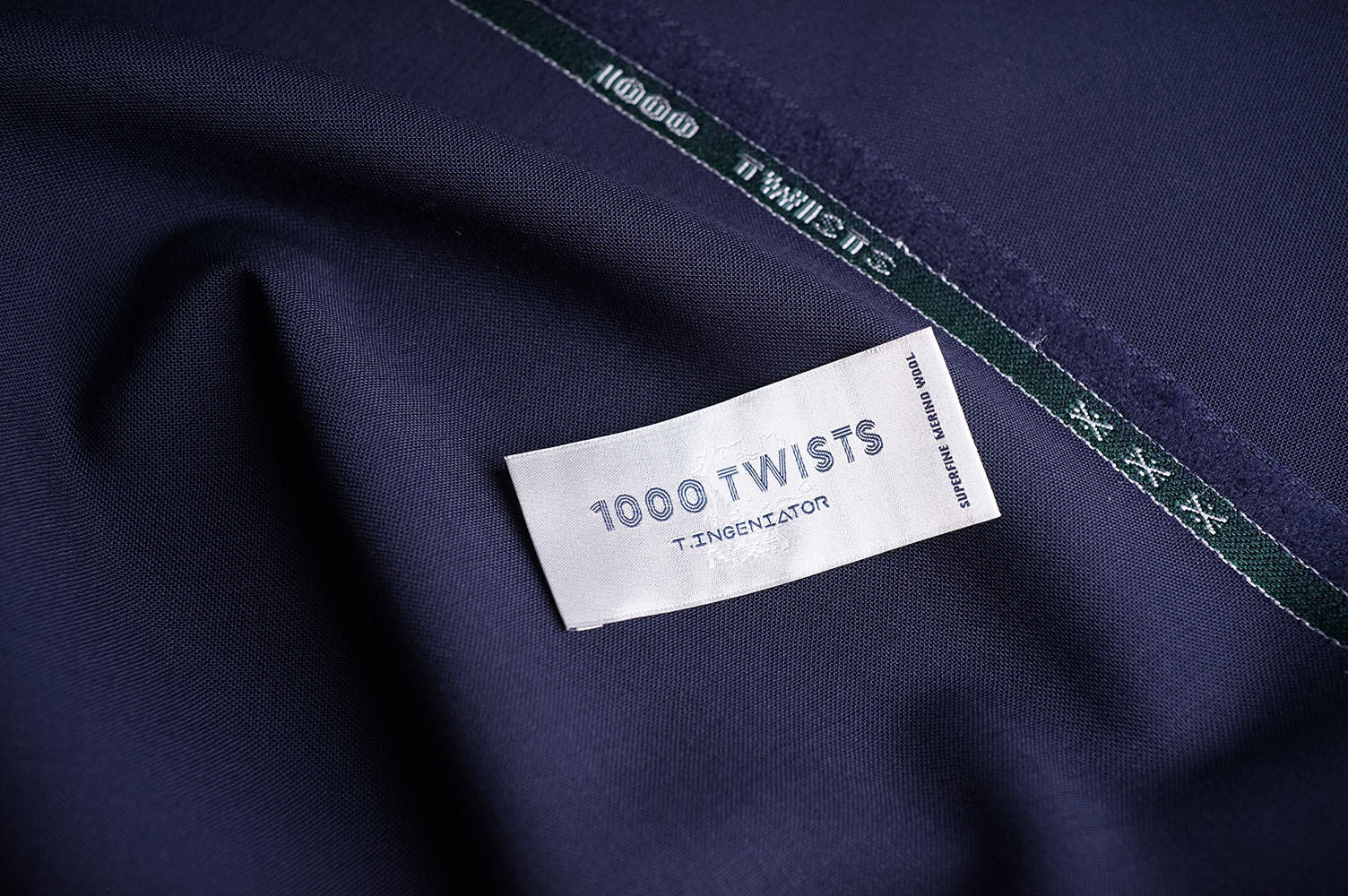 T7331 fabric swatch — Dark Navy , 290 gsm, Draperì Corsini