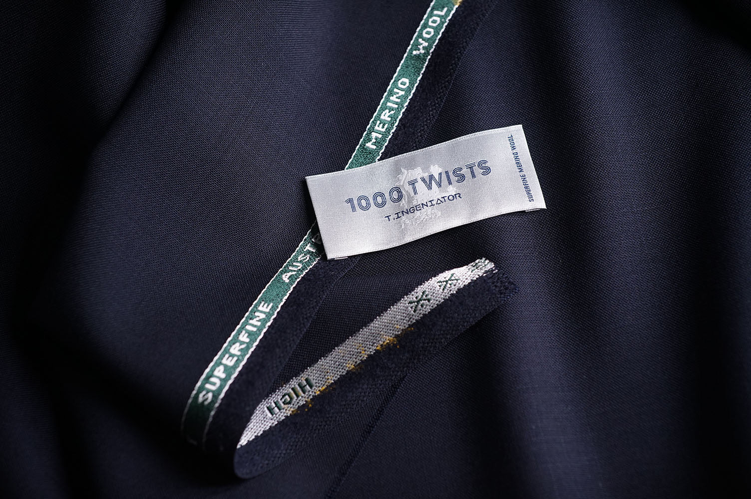 T7332 fabric swatch — Navy Blue , 290 gsm, Draperì Corsini