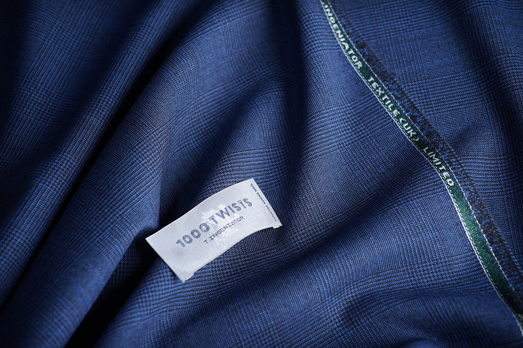 T7334 fabric swatch — Dark Navy , 290 gsm, Draperì Corsini