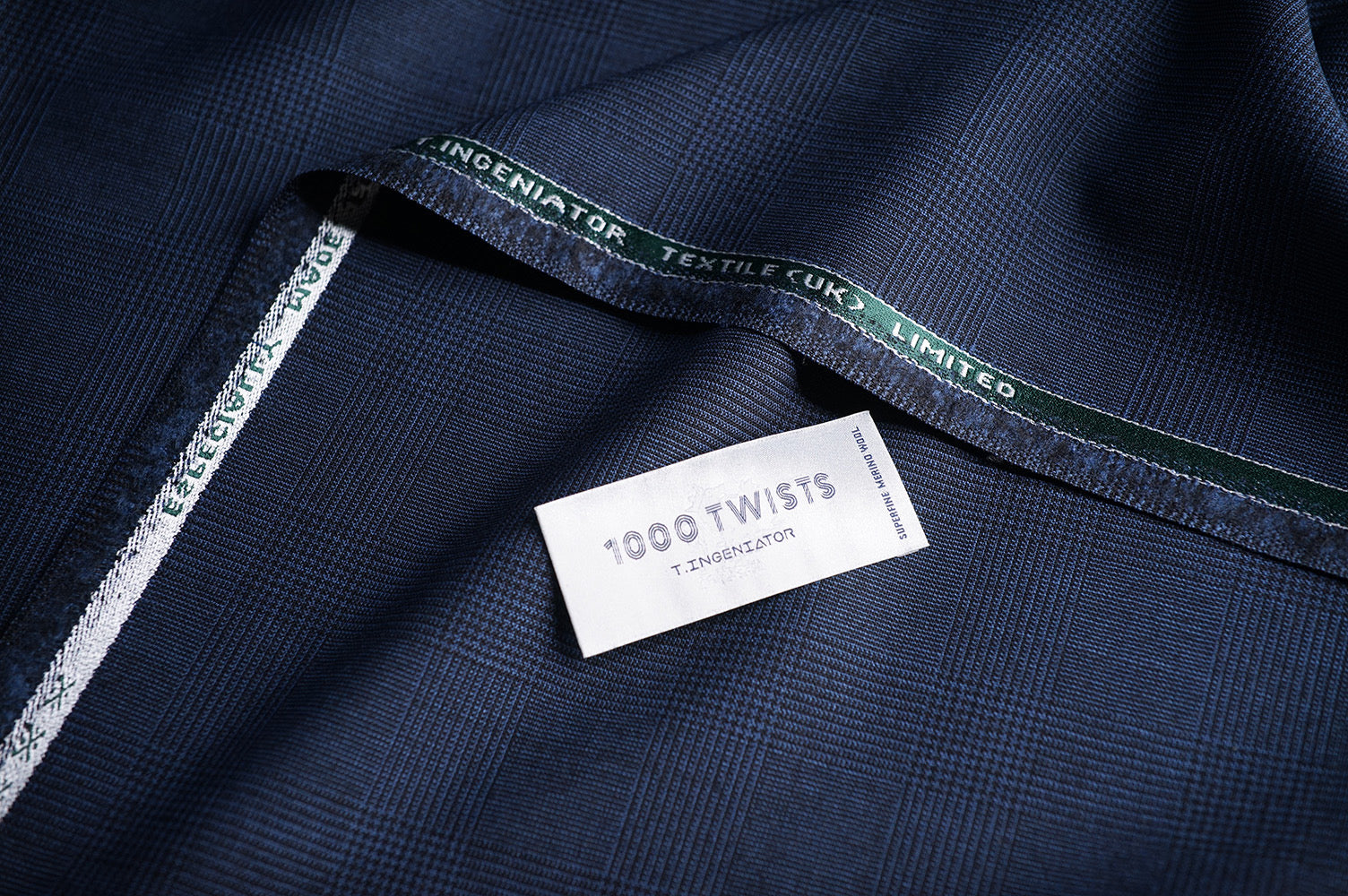 T7337 fabric swatch — Navy Blue , 290 gsm, Draperì Corsini