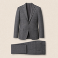 T7339 two-piece suit — Charcoal merino wool
