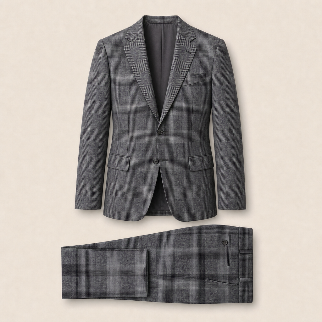 T7339 two-piece suit — Charcoal merino wool