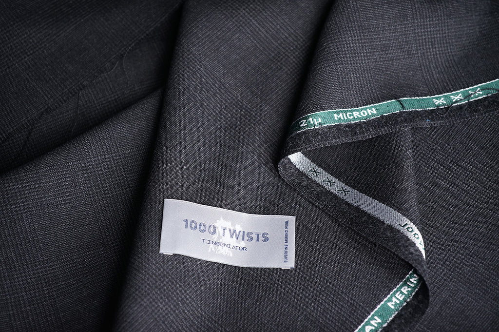 T7340 fabric swatch — Dark Navy , 290 gsm, Draperì Corsini
