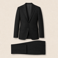 Tarantinos two-piece suit — Black merino wool
