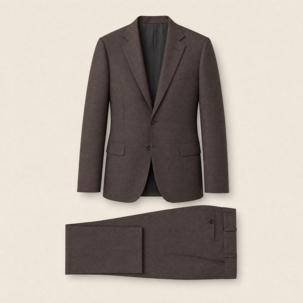 Valentino two-piece suit — Brown plain weave