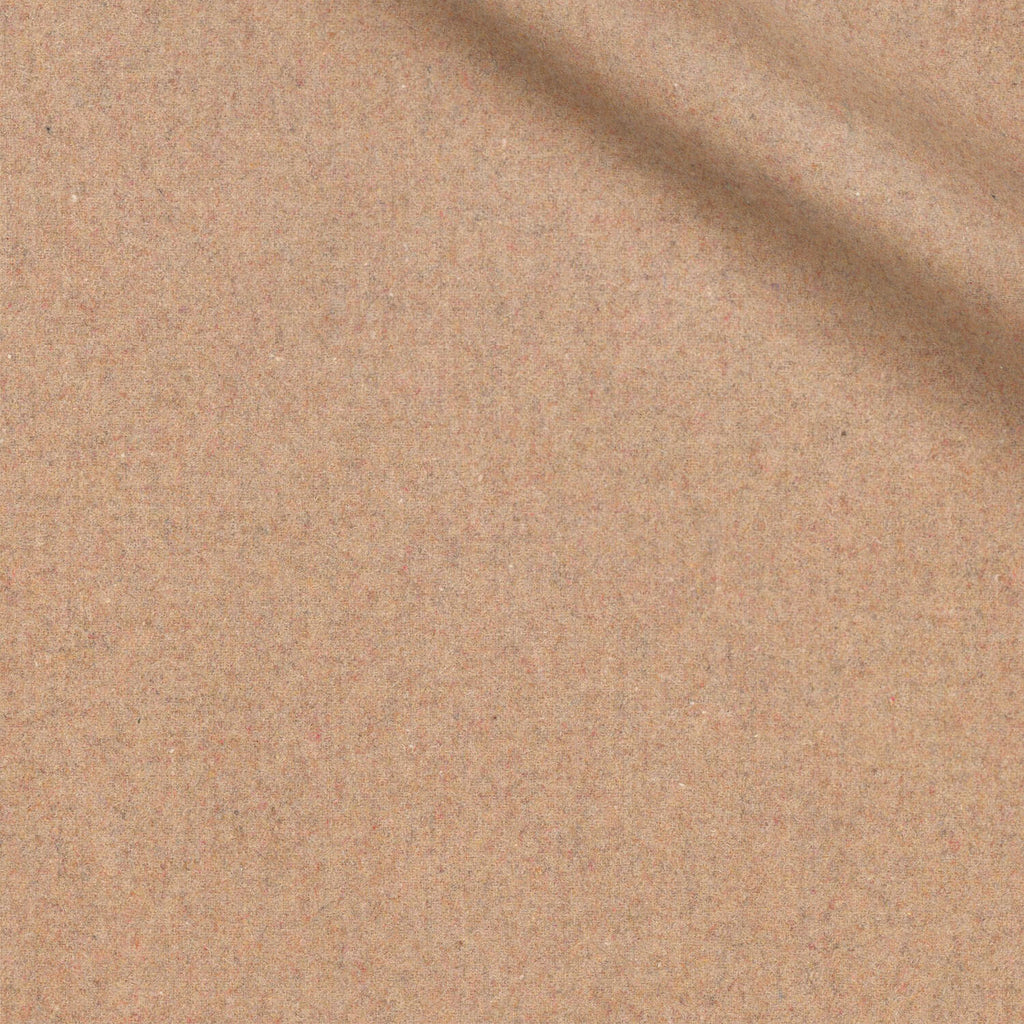 Verdi fabric swatch — Camel flannel, 420 gsm, Draperì Corsini