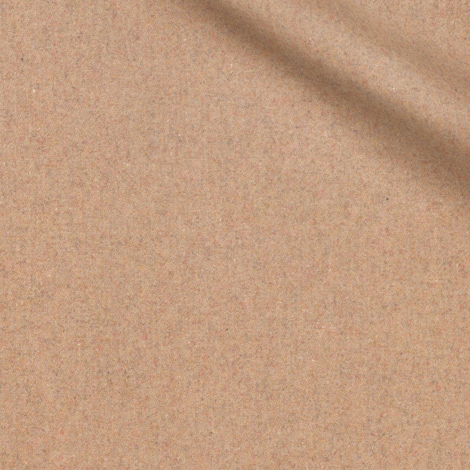 Verdi fabric swatch — Camel flannel, 420 gsm, Draperì Corsini