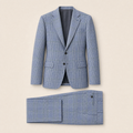 Vivek two-piece suit — Blue wool blend
