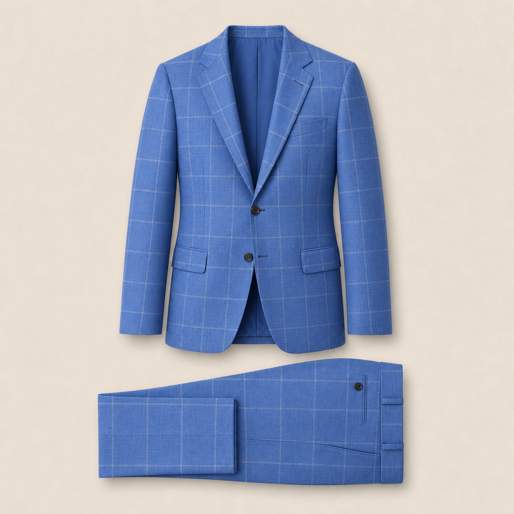 Welch two-piece suit — Electric Blue Checked