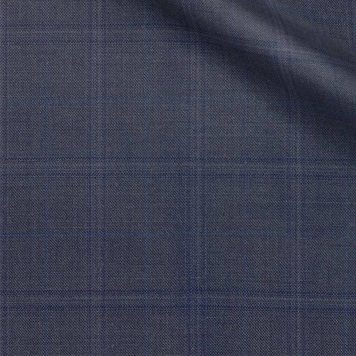 Whents fabric swatch — Blue sharkskin, 260 gsm, Draperì Corsini