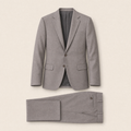 Wickford two-piece suit — Iron Gray technical, on model