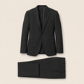 Wiggins two-piece suit — Black merino wool blend