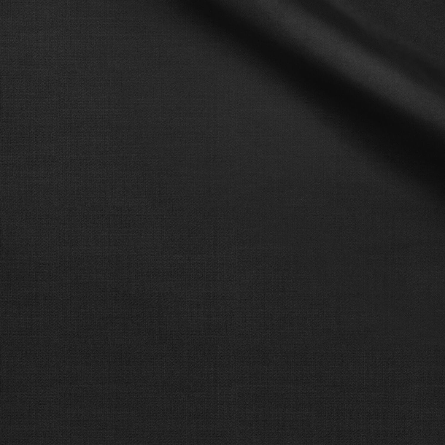 Wiggins fabric swatch — Black plain weave, Draperì Corsini