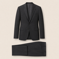 Wilkerson two-piece suit — Black technical, on model