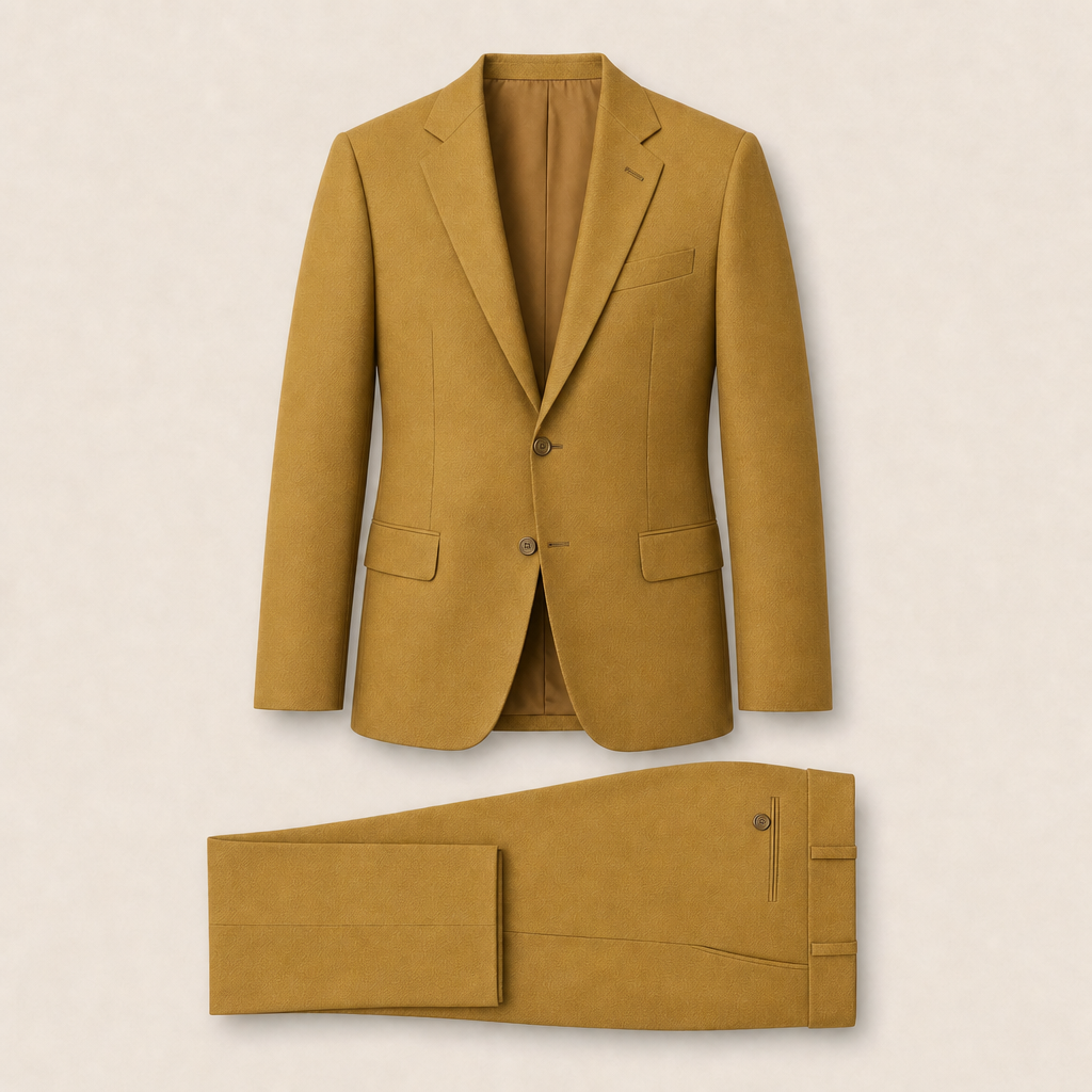 Wilkes two-piece suit — Mustard Solid