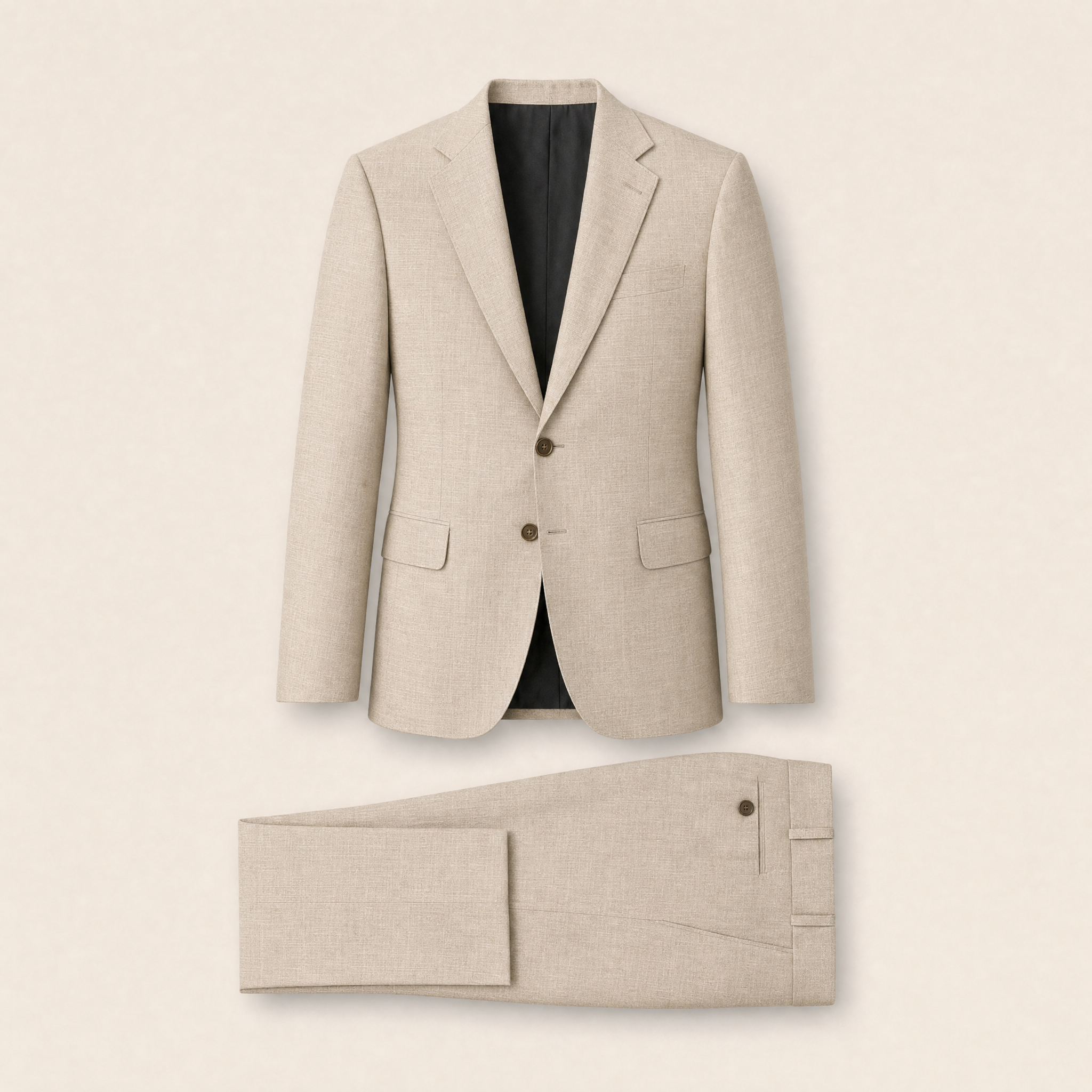 Williamsburg two-piece suit — Beige cotton blend